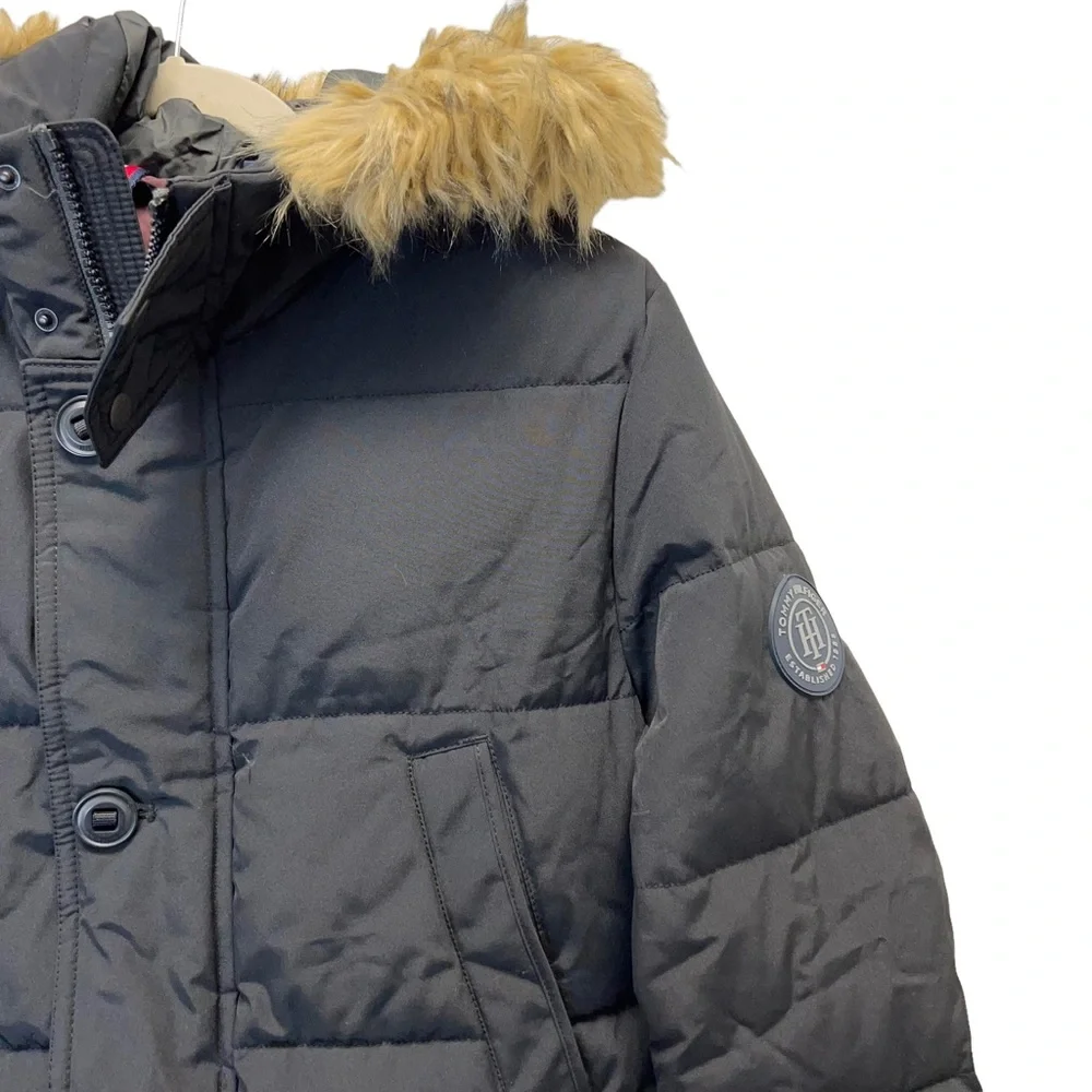 Tommy Hilfiger Long Snorkel Coat in Black - Picture 5 of 8